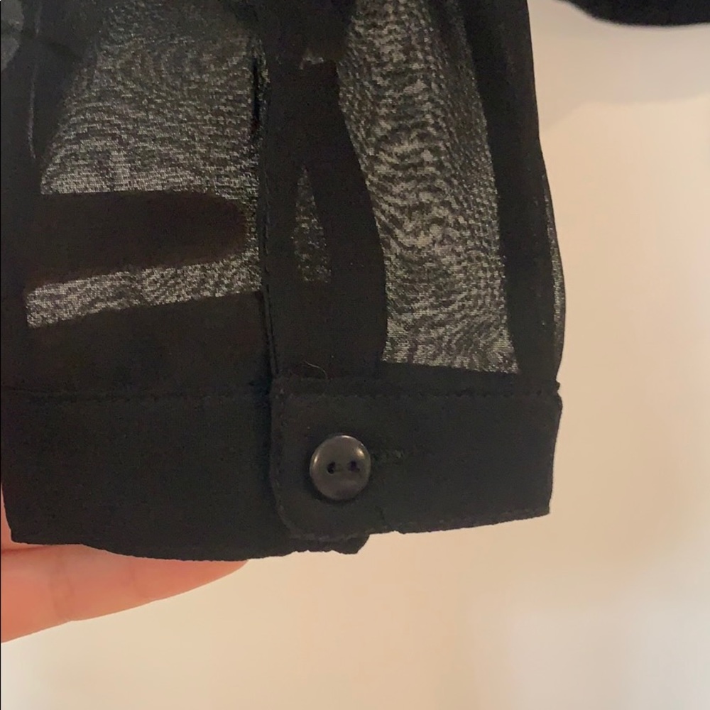 Sheer button down blouse - Picture 6 of 8
